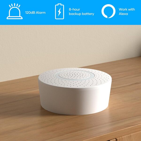 AGSHOME Alarme Maison sans Fil 15 Pack WiFi Alarme Sécurité Système Cambrioleur sans Fil 120DB, Kits de sécurité pour la Maison, Extensible à volonté-Compatible avec Alexa, Google Assistant