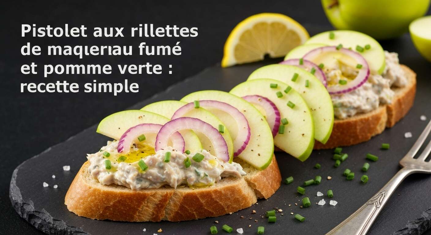 Pistolet aux rillettes de maquereau fumé et pomme verte : recette simple