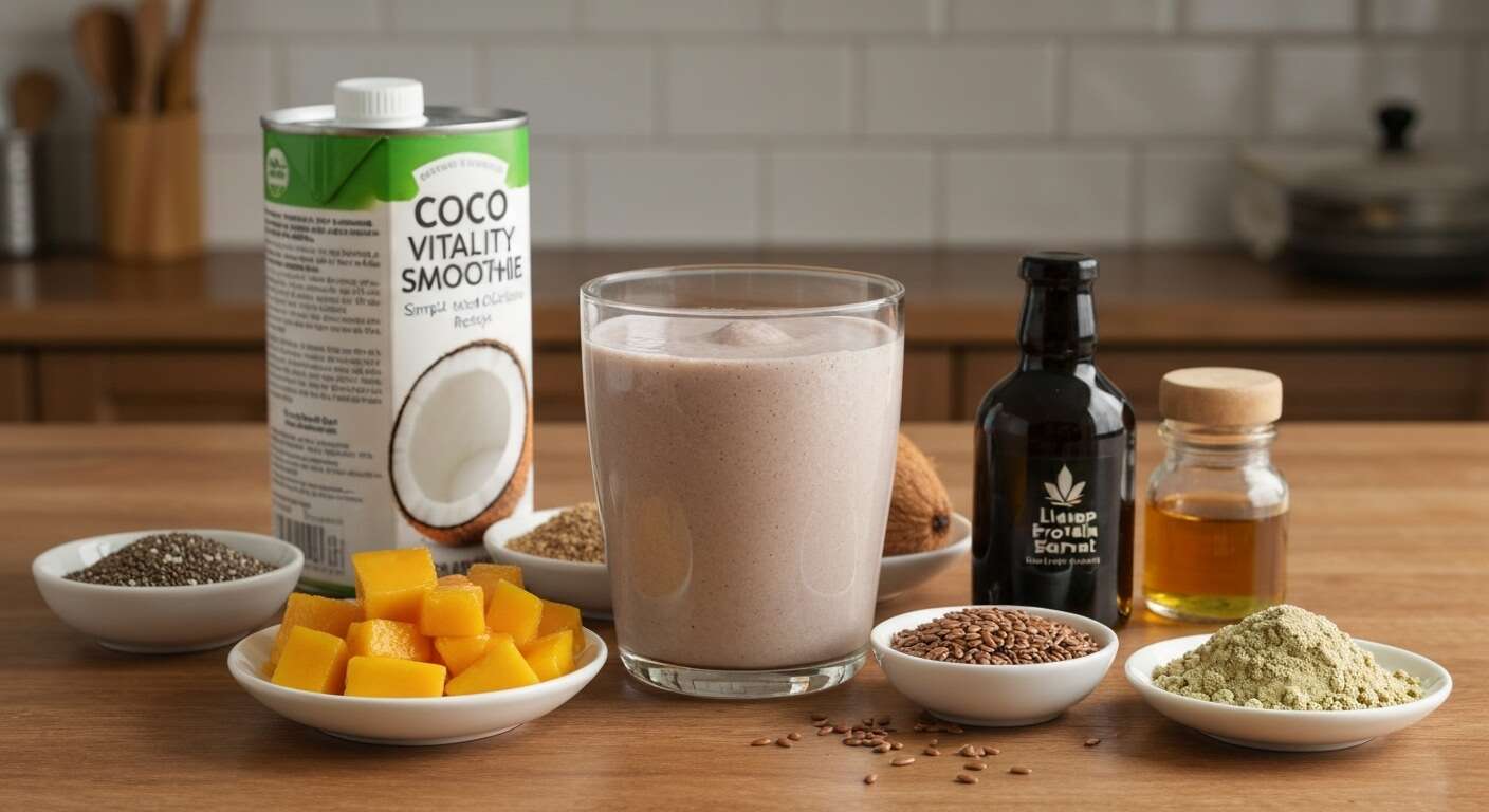 Smoothie Vitalité Coco, lin et Chia : recette Simple et Délicieuse
