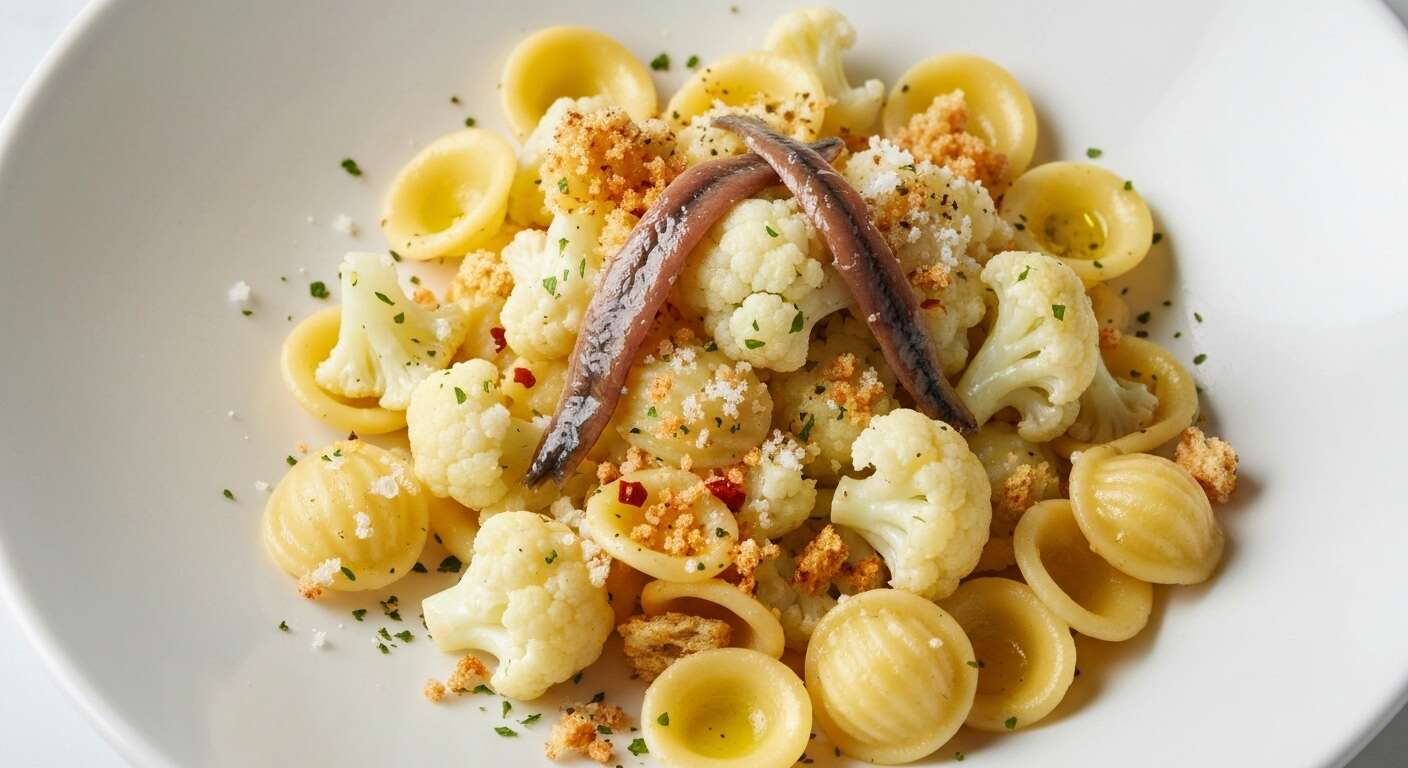 Pâtes au chou-fleur et chapelure au parmesan : une recette simple et gourmande