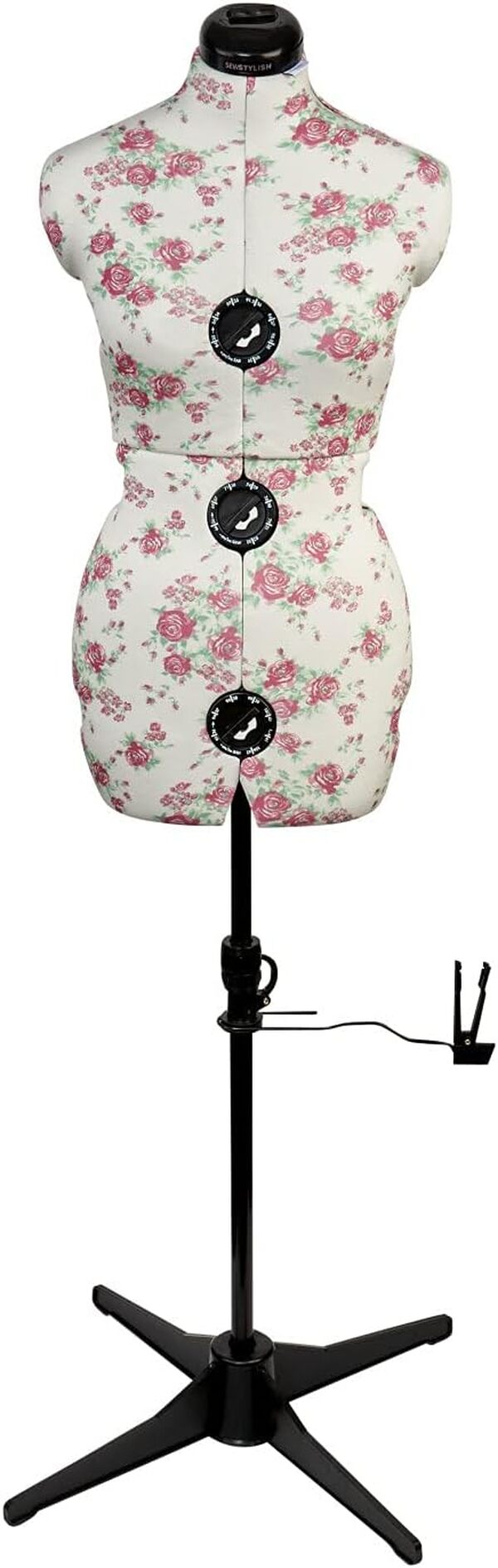 Mannequin Couture Réglable, Motif à Bourgeon de Rose | Petite (S) [Taille EUR 38 à 44]