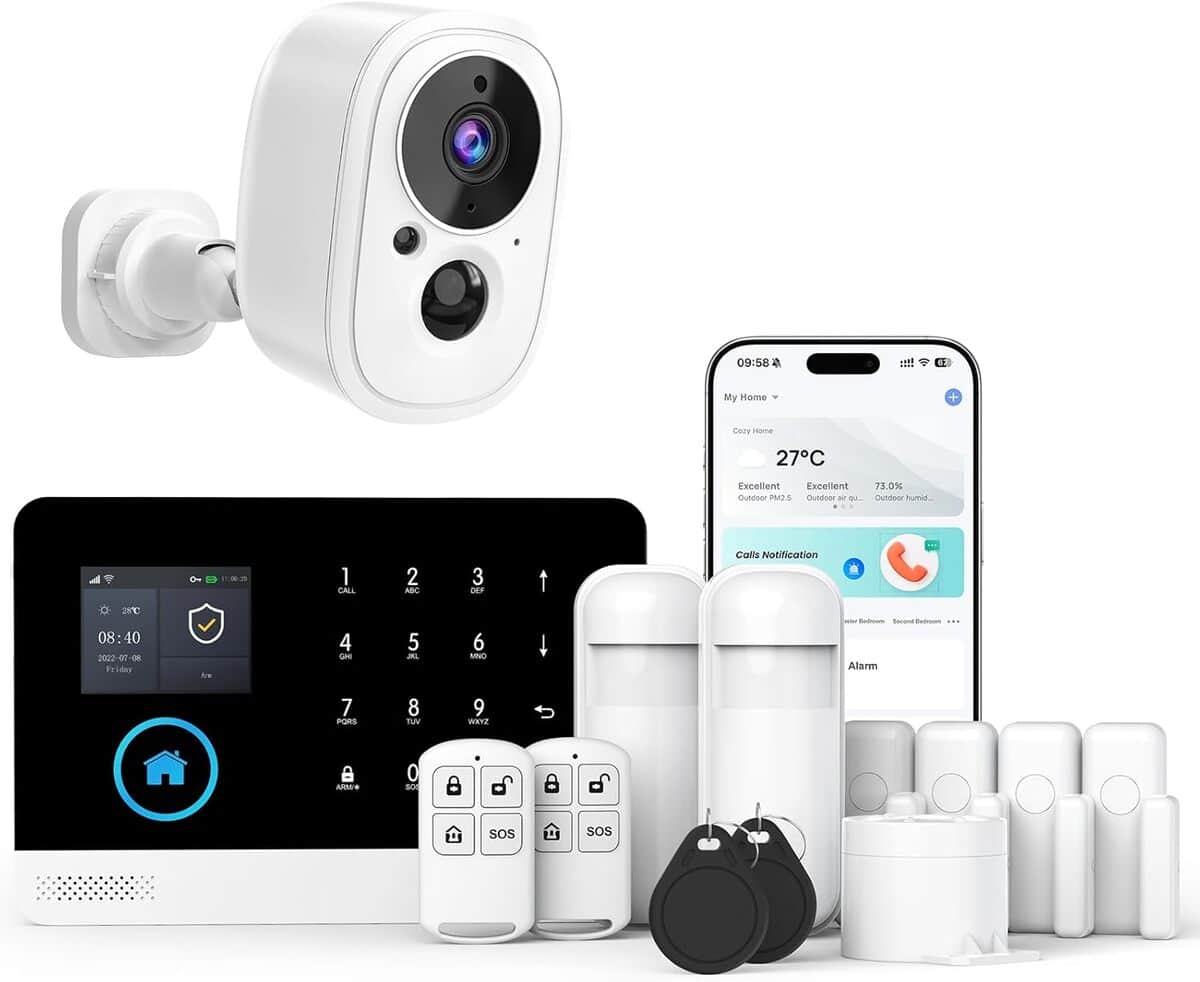 Test système d'alarme sans fil 4G+WiFi avec caméra extérieure