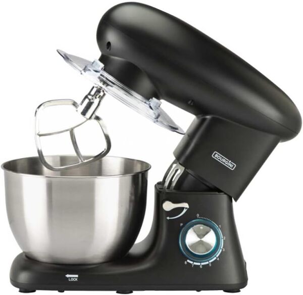 Bourgini - Kitchen Chef Plus Grey Robot de cuisine Noir 5,5 l - Idéal pour profiter en famille [Classe énergétique A+]