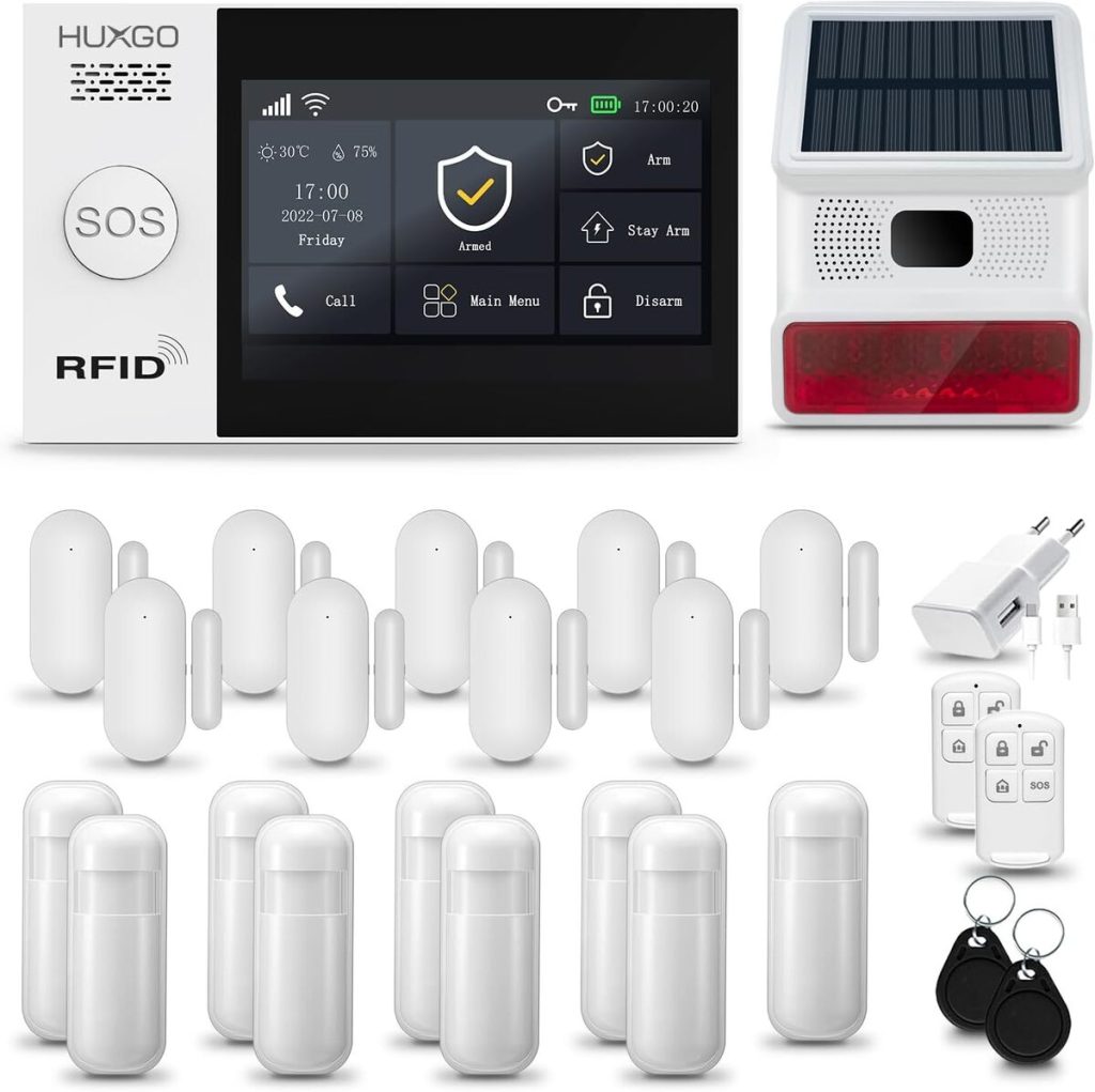 Test de l'alarme maison HUXGO HXA007 : sécurité solaire avec WiFi + GSM 4G