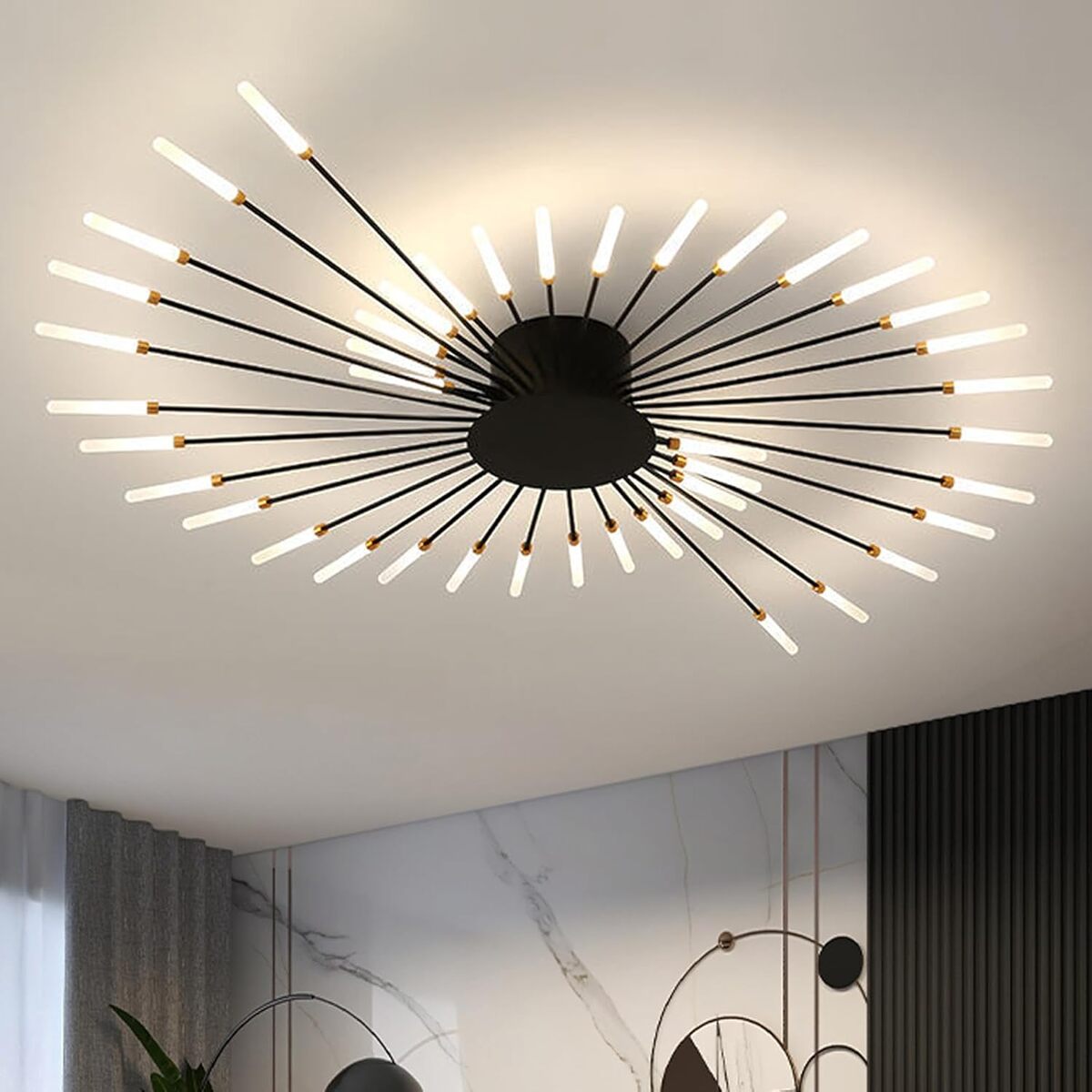 Test : plafonnier LED RRBEST 42 têtes, design moderne noir
