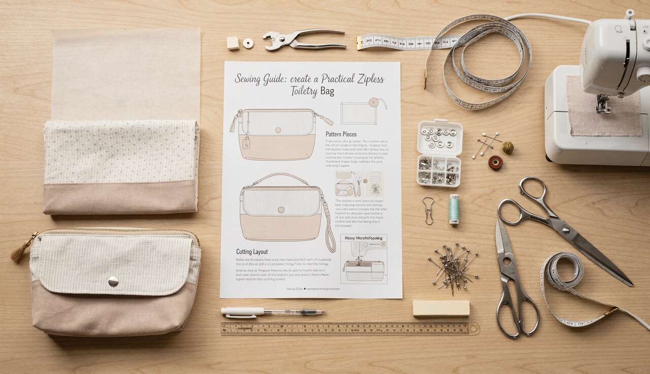 Guide couture : créez une trousse de toilette pratique sans zip