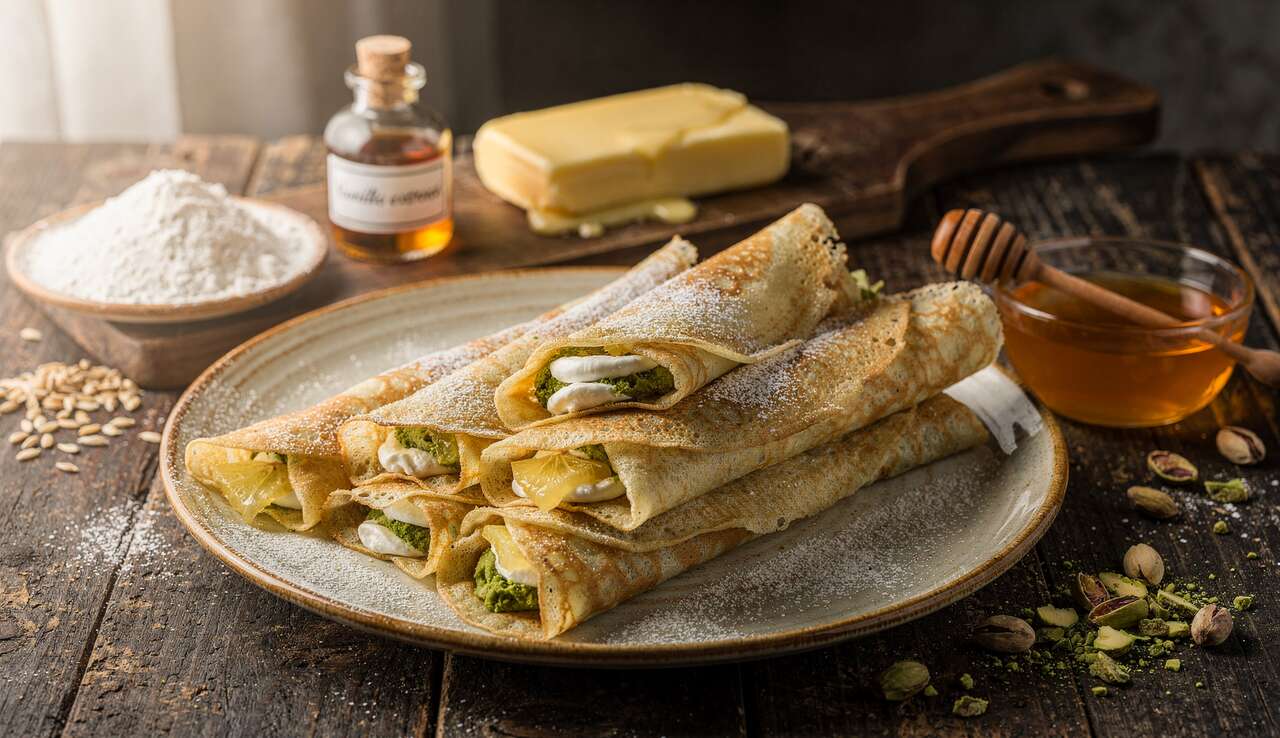 Crêpes farcies au citron confit et Kozluk turc : recette gourmande