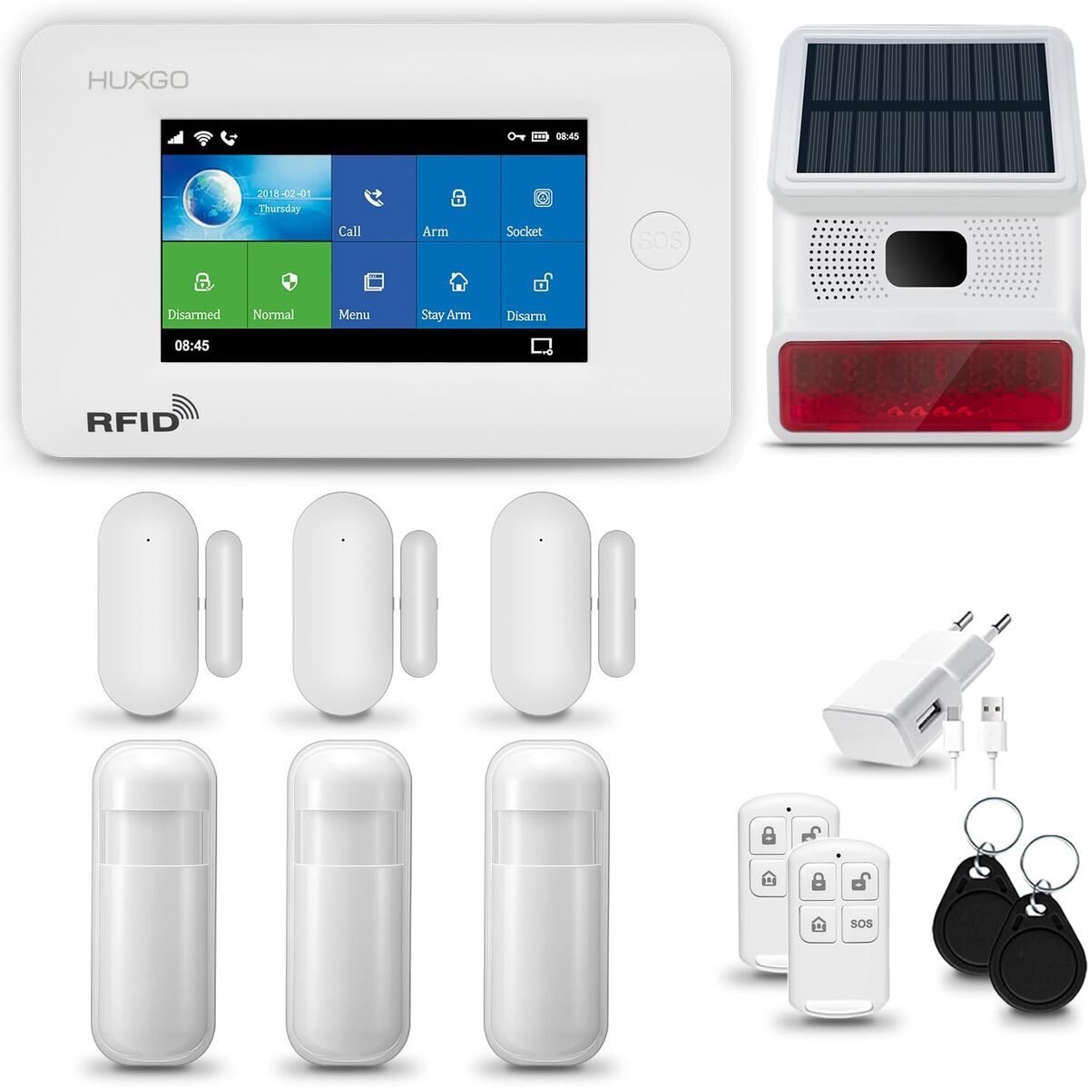 Test : alarme maison HUXGO HXA006 avec sirène solaire et WiFi