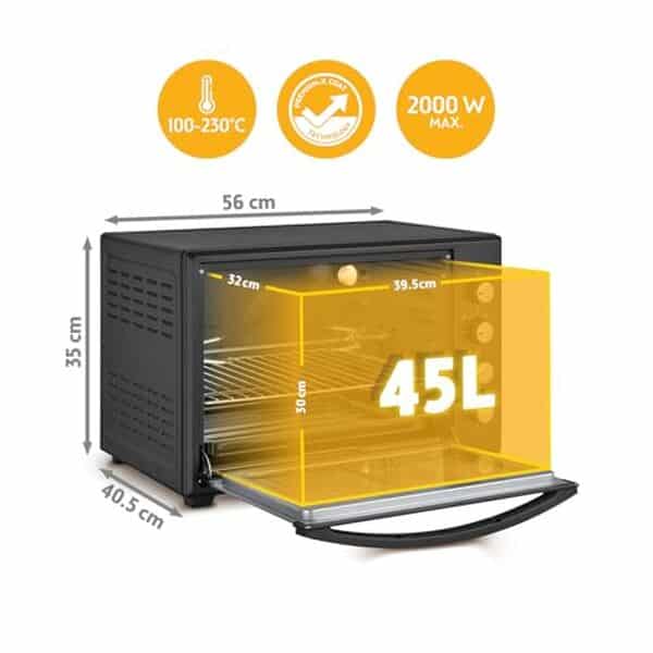 Découvrez notre test complet du mini-four TZS First Austria 45L 2000W : performances, capacités et avis pour une cuisson optimale de vos pizzas et bien plus encore.