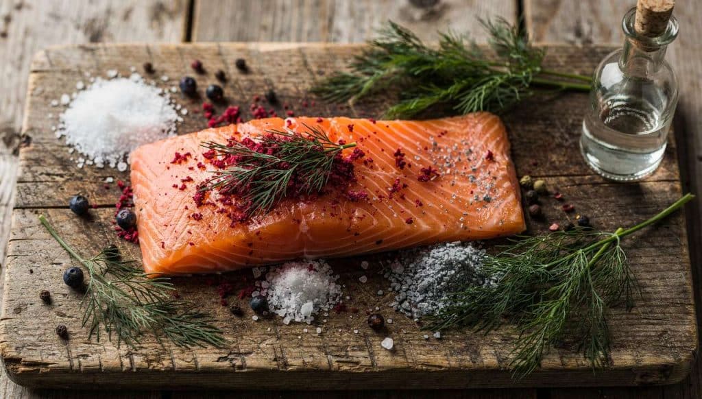 Recette Gravlax de Saumon à la Betterave