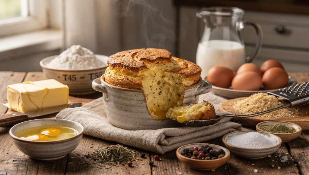 Soufflé au fromage et herbes : recette facile et gourmande