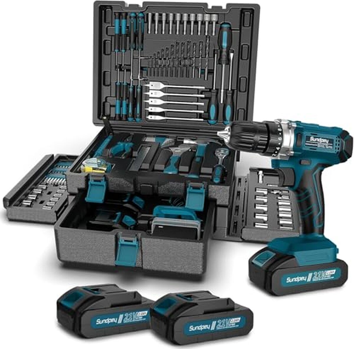 Test de la perceuse visseuse sans fil Sundpey 21V - kit complet 255 pièces