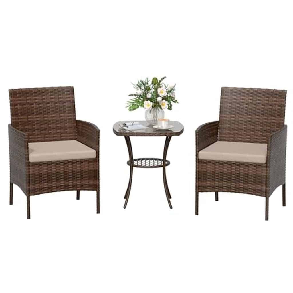 Test de l'ensemble de meubles de jardin Amopatio : salon extérieur en rotin résistant