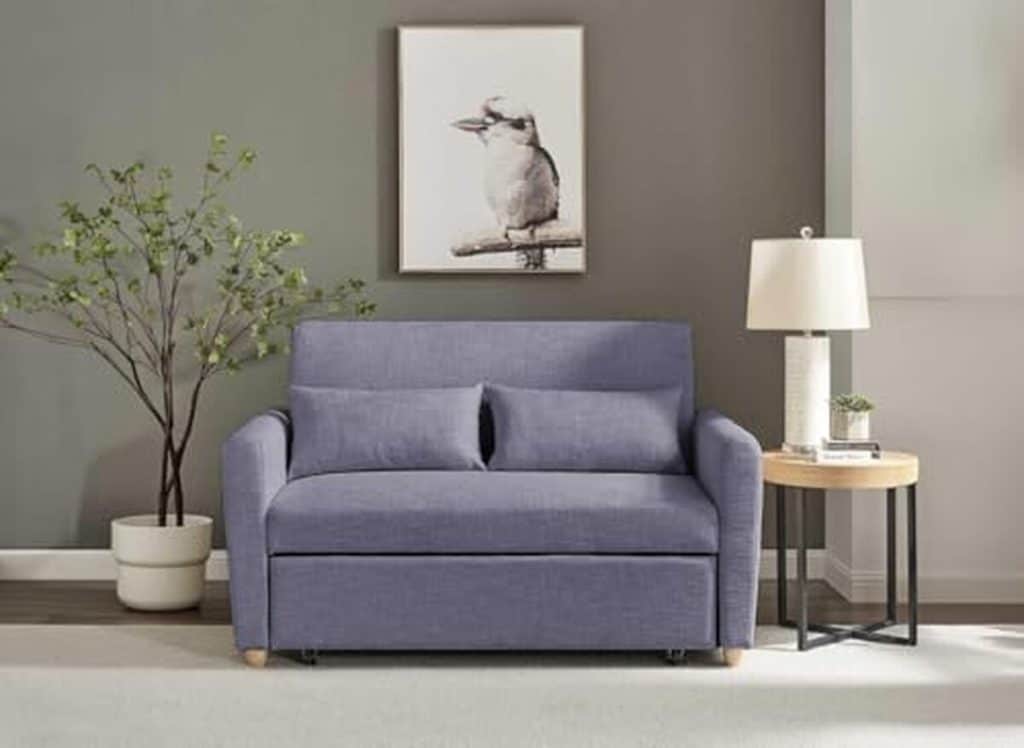 Test du canapé convertible Kalaya DecoInParis : design scandinave en tissu