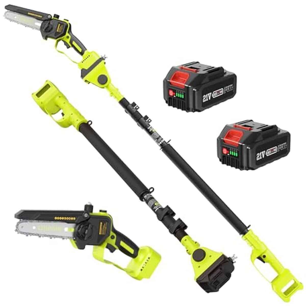 Test : élagueuse sur perche sans fil 6 pouces, moteur brushless et 4, 8 m d'extension