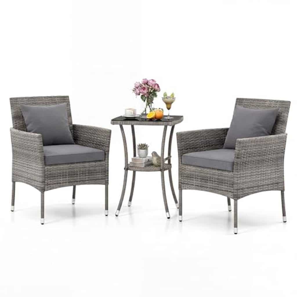 Test salon de jardin 2 personnes Giantex en rotin