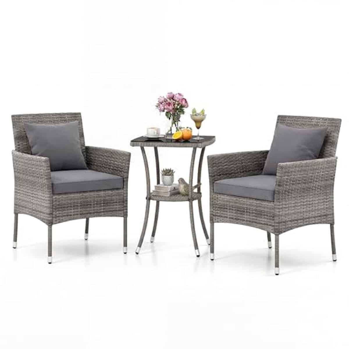 Test salon de jardin 2 personnes Giantex en rotin