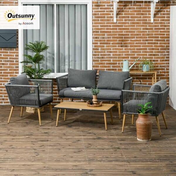 Découvrez notre test complet du salon jardin Outsunny en résine tressée : style élégant et confort optimal pour profiter pleinement de vos moments en extérieur
