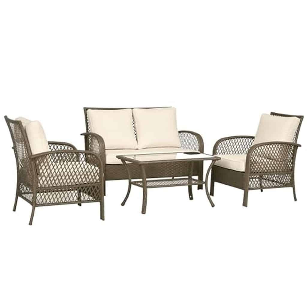 Test du salon de jardin colonial Outsunny : 4 places en résine tressée